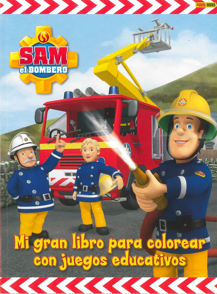 Activity book sam el bombero- mi gran libro para colorear con juegos educativos