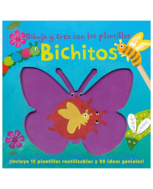 Imagem 0 de Bichitos: Dibuja y crea con las plantillas. ¡Incluye 15 plantillas reutilizables y 20 ideas geniales! (Capa dura)