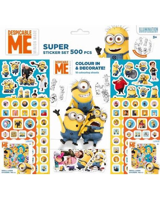 Imagen 0 de Minions super stickers set 500 pegatinas