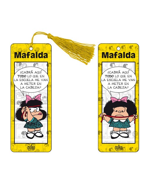 Marcapáginas 3d mafalda (amarillo) 1