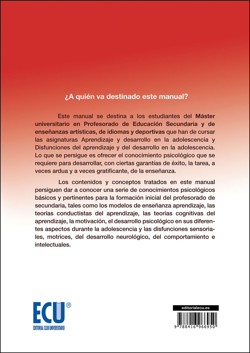 Aprendizaje, desarrollo y disfunciones para el profesorado de Educación Secundaria (Capa mole) 2