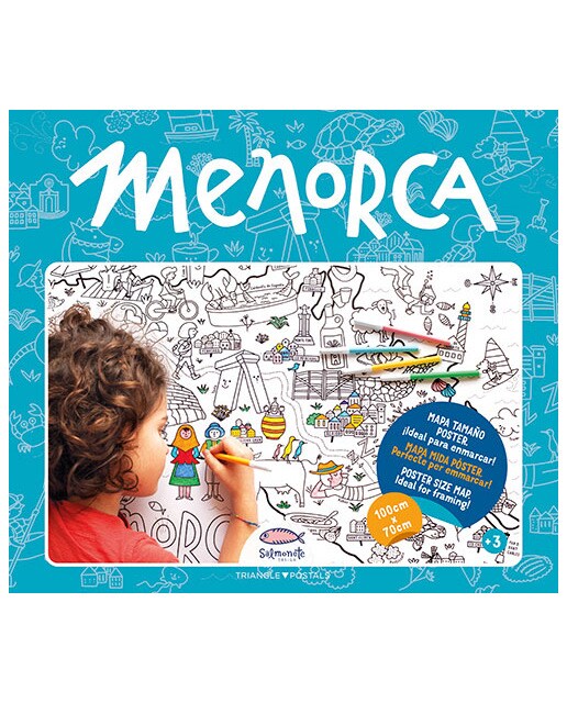 Imagen 0 de Menorca mapa para colorear: Para pintar y colorear a lo grande