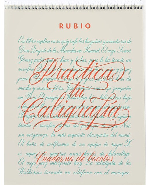 Cuaderno Bocetos Caligrafía 1
