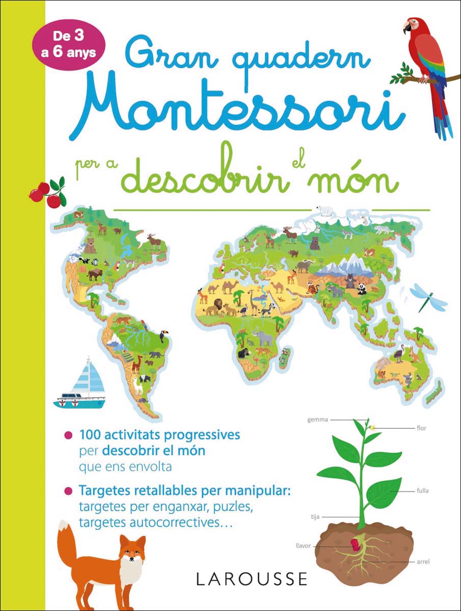 Gran quadern Montessori per a descobrir el món  (Tapa blanda) 1