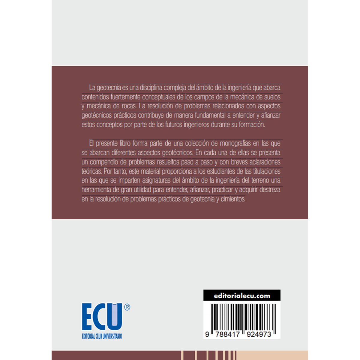 Colección de ejercicios de geotecnia y cimientos. Cuaderno n.º 6. Estabilidad de taludes (Capa mole) 2