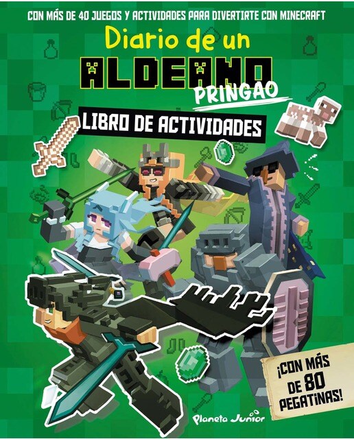 Imagem 0 de Minecraft. Diario de un aldeano pringao. Libro de actividades: ¡Con más de 80 pegatinas! (Capa mole)