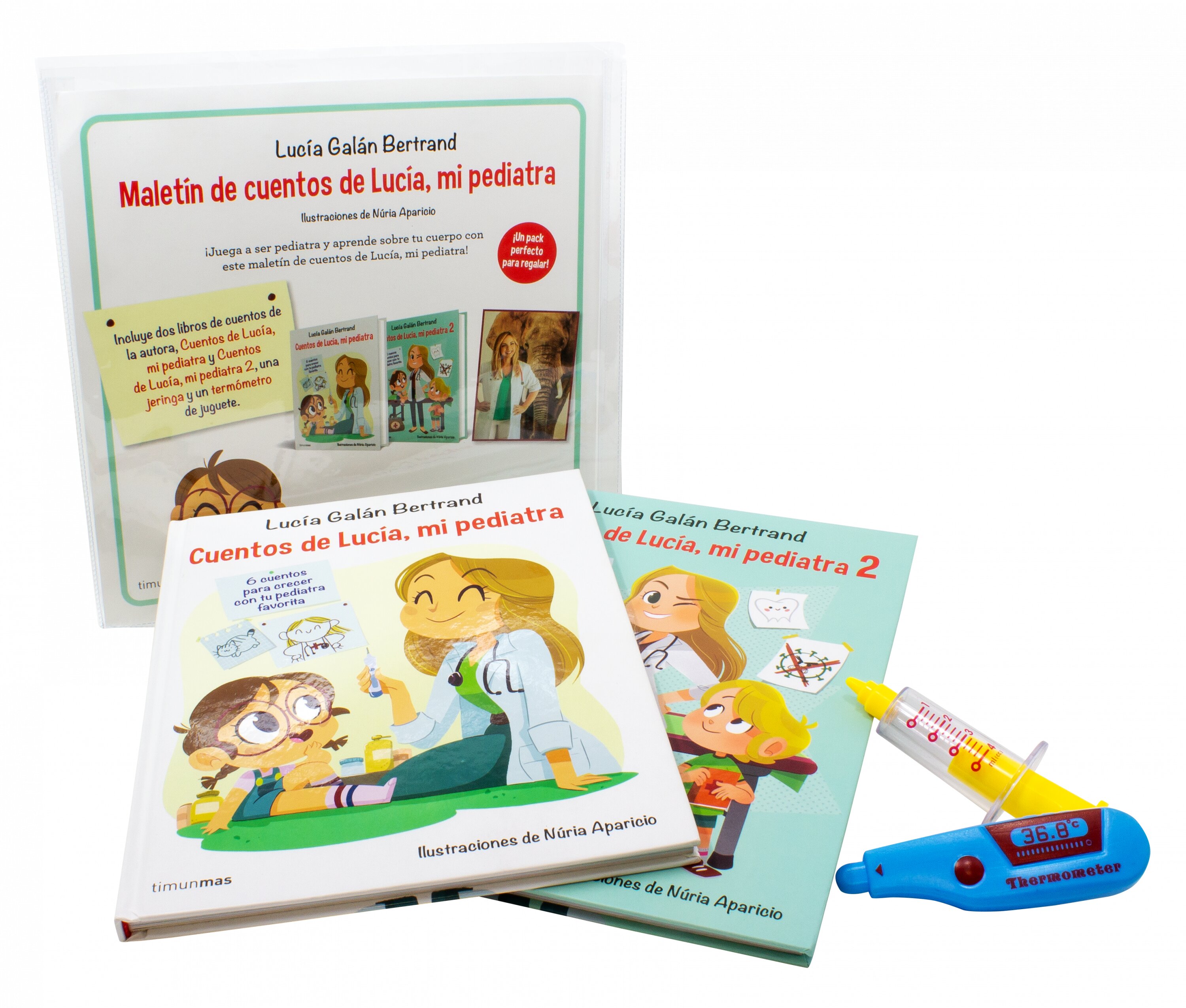 Maletín de cuentos de Lucía, mi pediatra: Con un termómetro y una jeringa de juguete (Tapa dura) 3