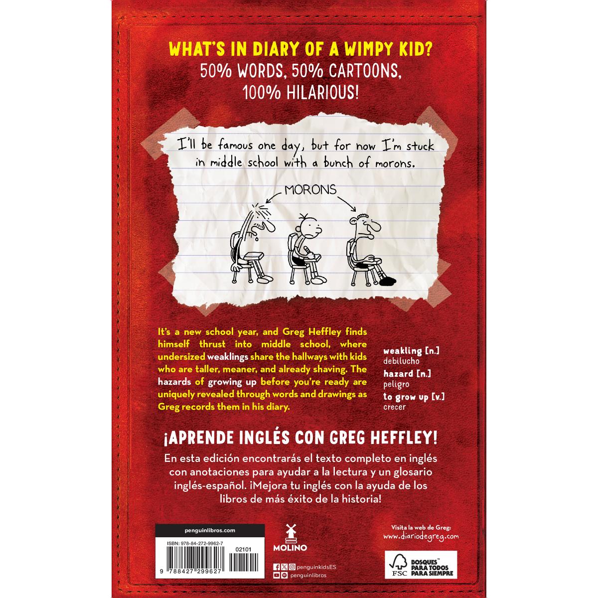Diario de Greg [English Learner's Edition] 1 - Diary of a Wimpy Kid: ¡Aprende inglés con Greg!  (Tapa blanda) 2