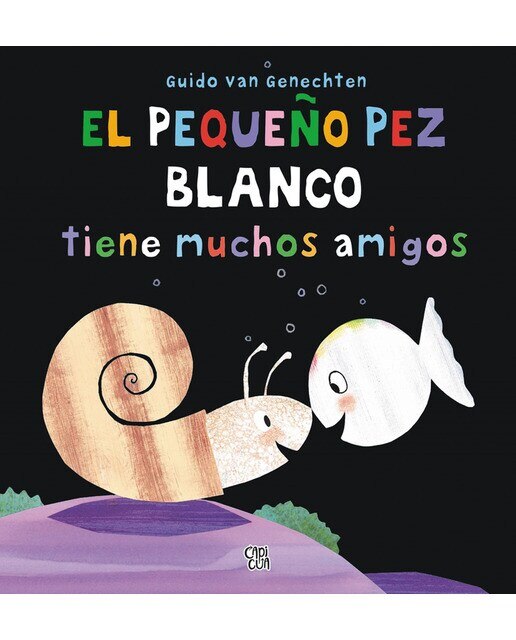 El pequeño pez blanco tiene muchos amigos