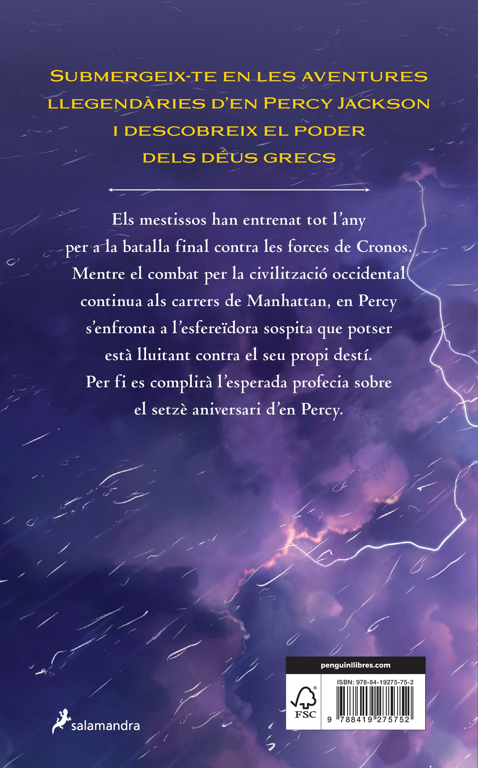 L'últim heroi de l'Olimp (Percy Jackson i els déus de l'Olimp 5)  (Tapa blanda) 2