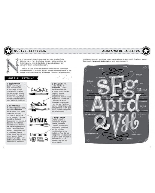 El gran llibre del lettering per a nens: Aprèn a dibuixar lletres com un expert (Tapa blanda) 4