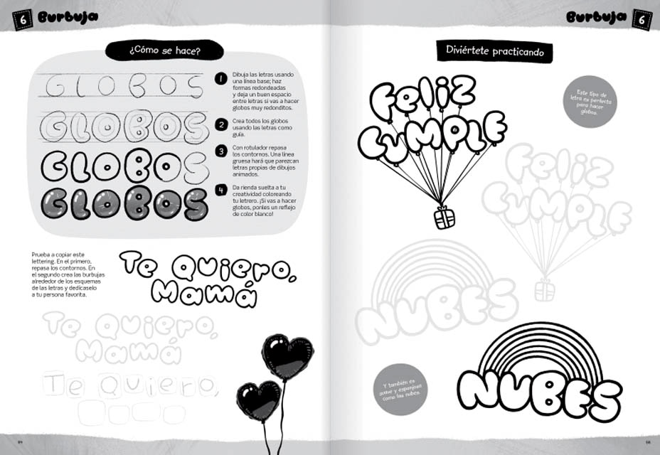 Mi primer libro de lettering: Diviértete y aprende a hacer letras increíbles  (Tapa blanda) 5
