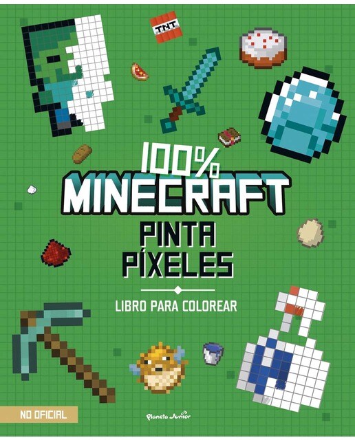 Imagen 0 de 100% Minecraft. Pinta píxeles: Libro para colorear  (Tapa blanda)