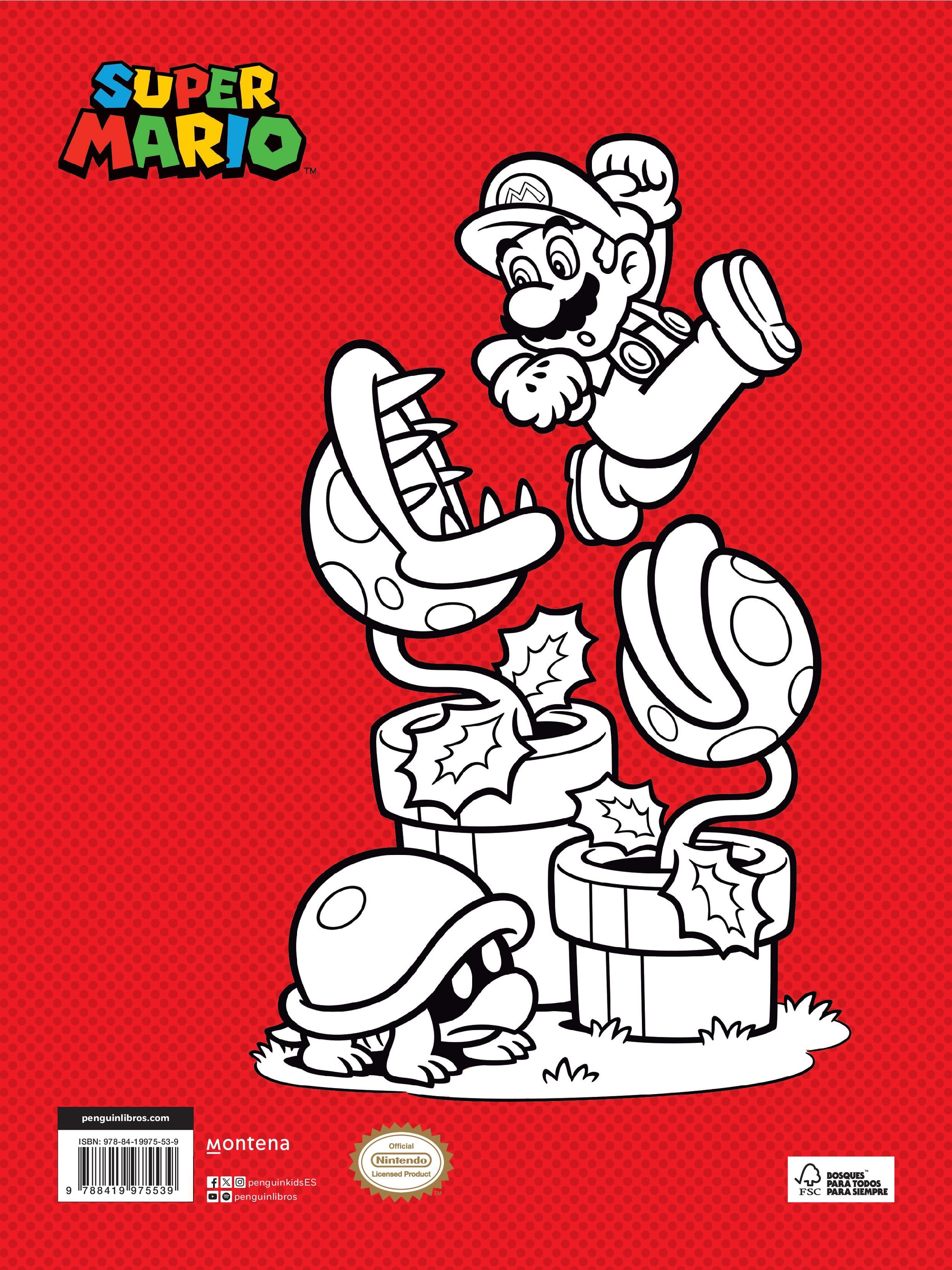 Super Mario - Libro deluxe para colorear: Libro de actividades de Mario Bros  (Tapa blanda) 2