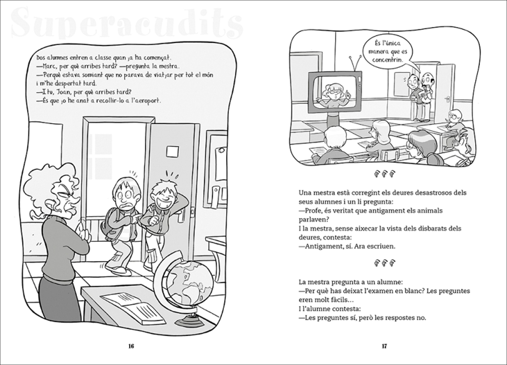 Súper Acudits - Els acudits més divertits sobre el lloc més avorrit del món: L'ESCOLA!: Llibre d'acudits en català per a nens i nenes  (Tapa blanda) 3
