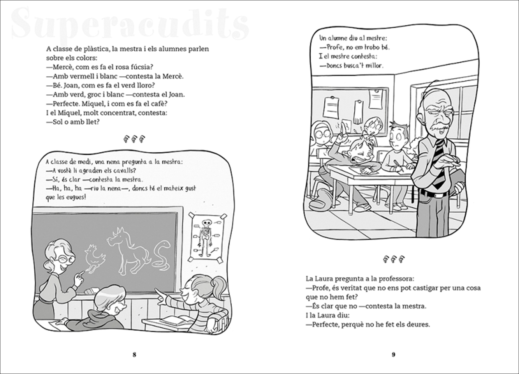 Súper Acudits - Els acudits més divertits sobre el lloc més avorrit del món: L'ESCOLA!: Llibre d'acudits en català per a nens i nenes  (Tapa blanda) 4