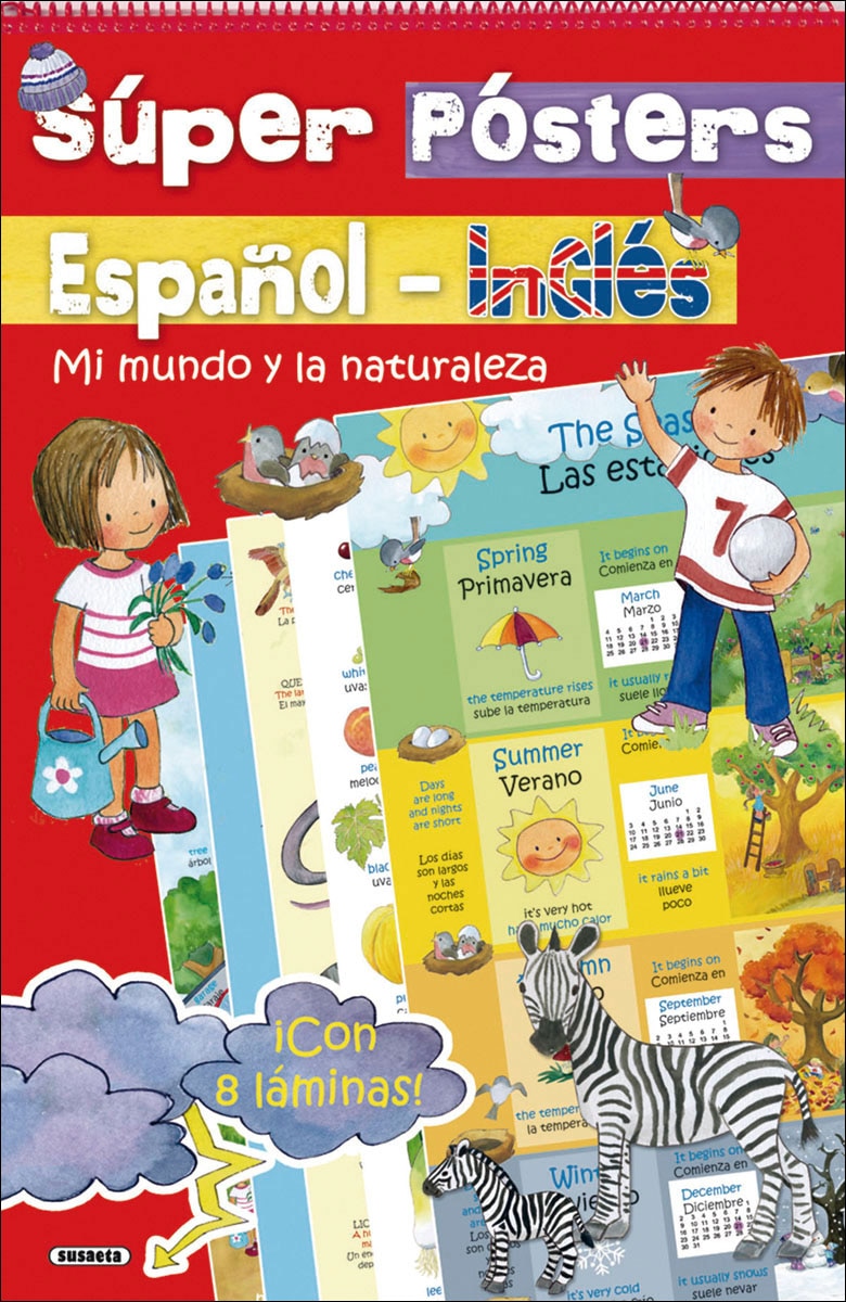 Super Pósters Español-Inglés. Mi mundo y la naturaleza 1