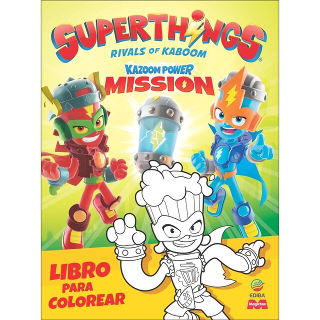 Imagem 0 de Libro para colorear Superthings Kazoom Power - Mission (Capa mole)