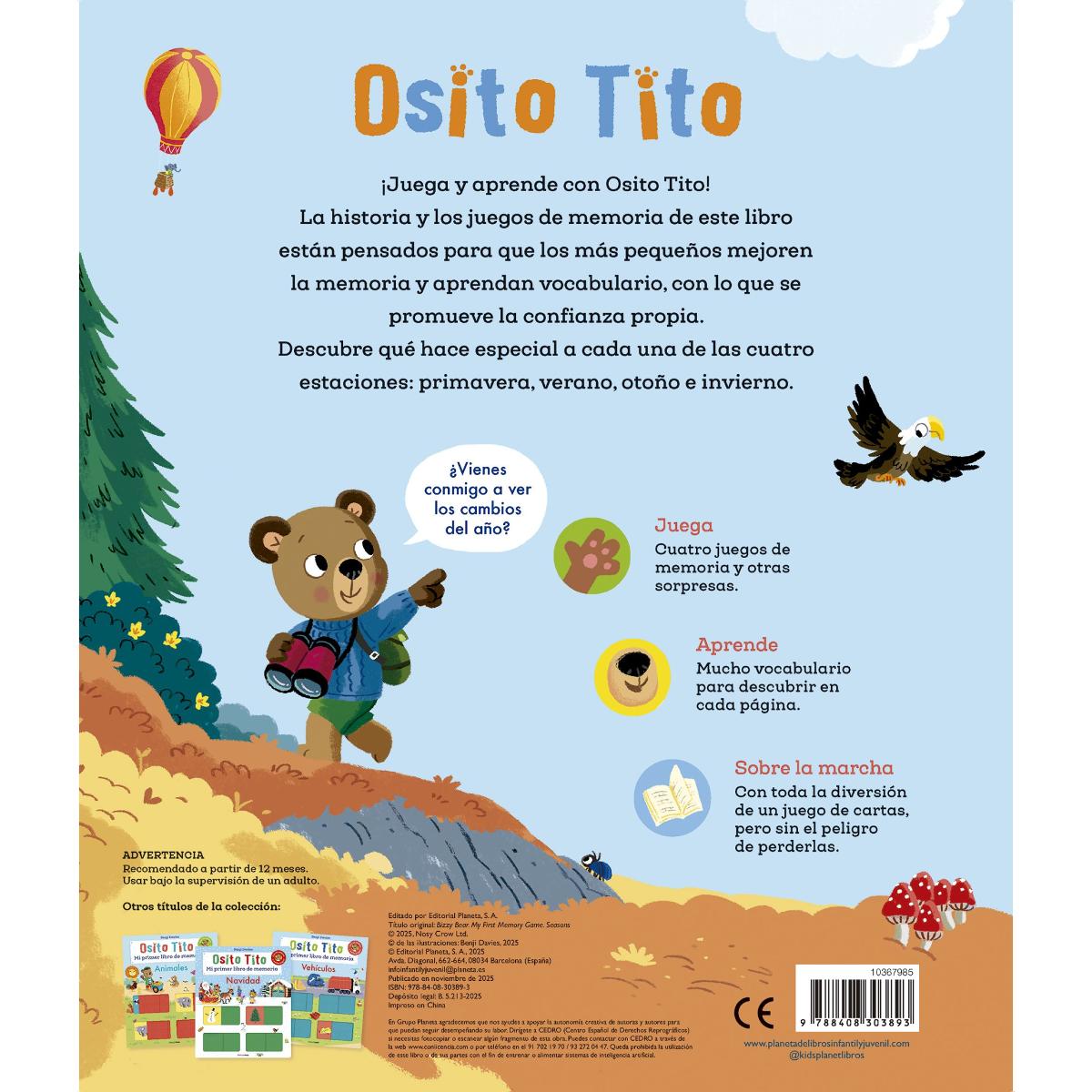 Osito Tito. Mi primer libro de memoria. Estaciones 4