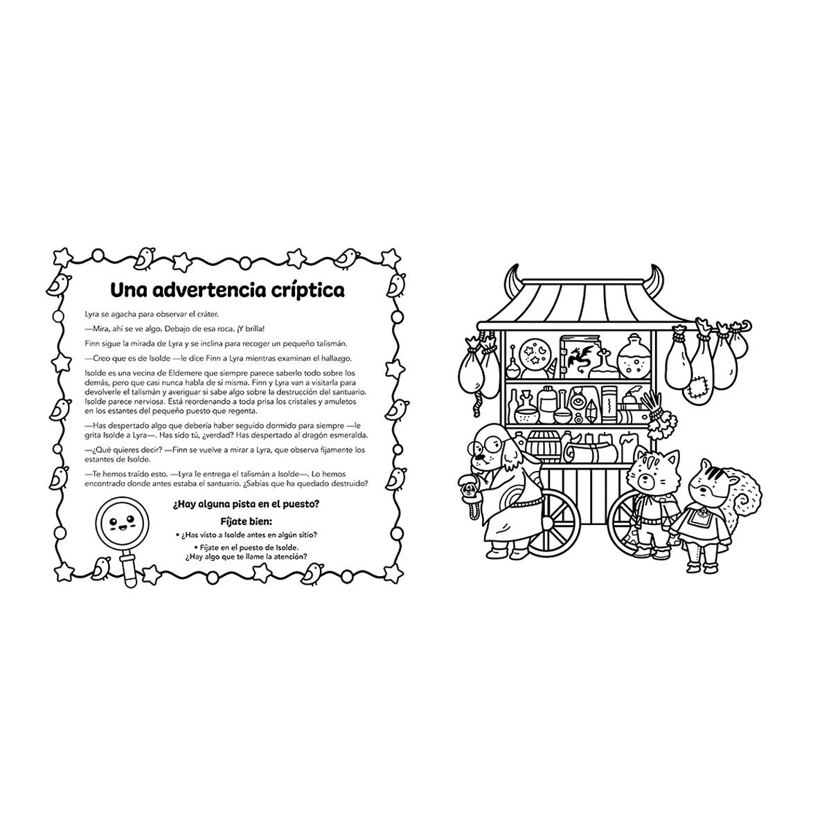 Resuelve y colorea - Resuelve y colorea. El caso del dragón esmeralda (Capa mole) 3