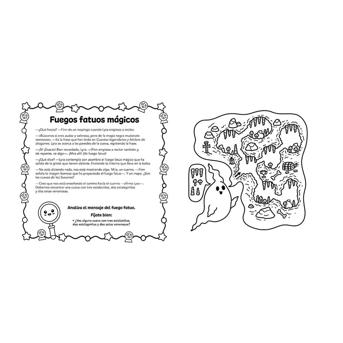 Resuelve y colorea - Resuelve y colorea. El caso del dragón esmeralda (Capa mole) 5