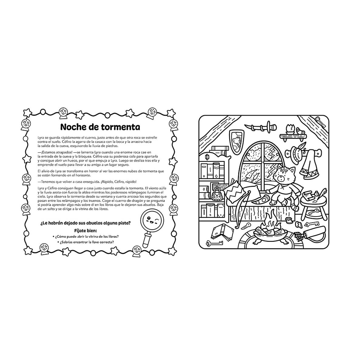 Resuelve y colorea - Resuelve y colorea. El caso del dragón esmeralda (Capa mole) 6