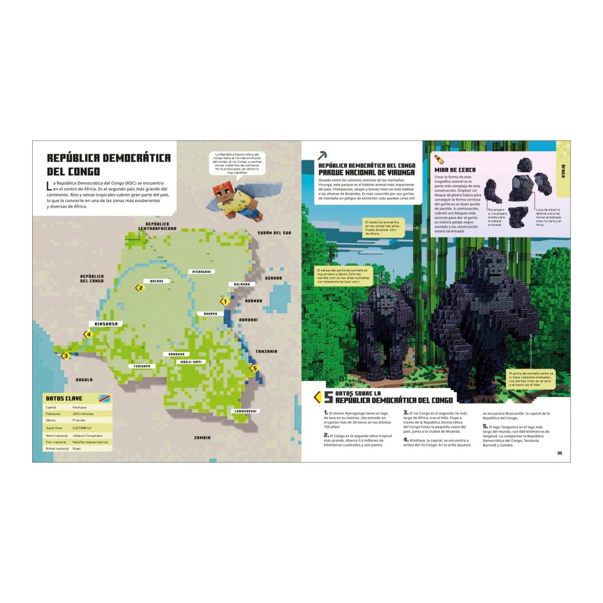 Minecraft Atlas del mundo: Crea el mundo real en Minecraft. Más de 60 ideas para construir (Capa dura) 4