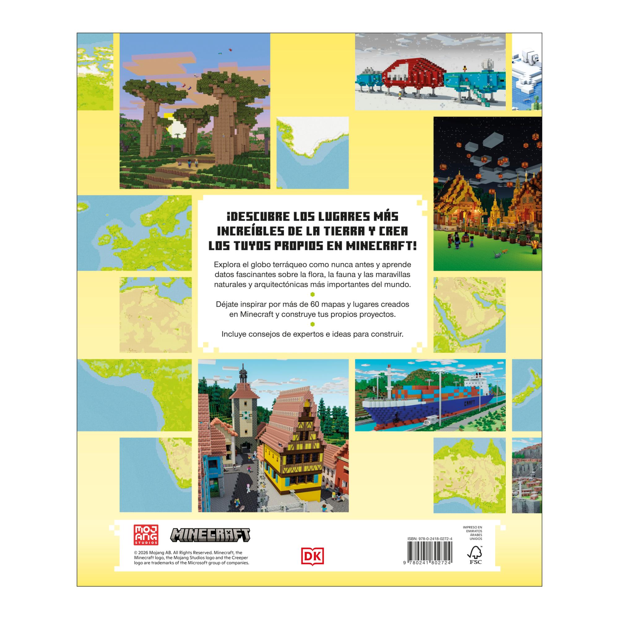 Minecraft Atlas del mundo: Crea el mundo real en Minecraft. Más de 60 ideas para construir (Capa dura) 8