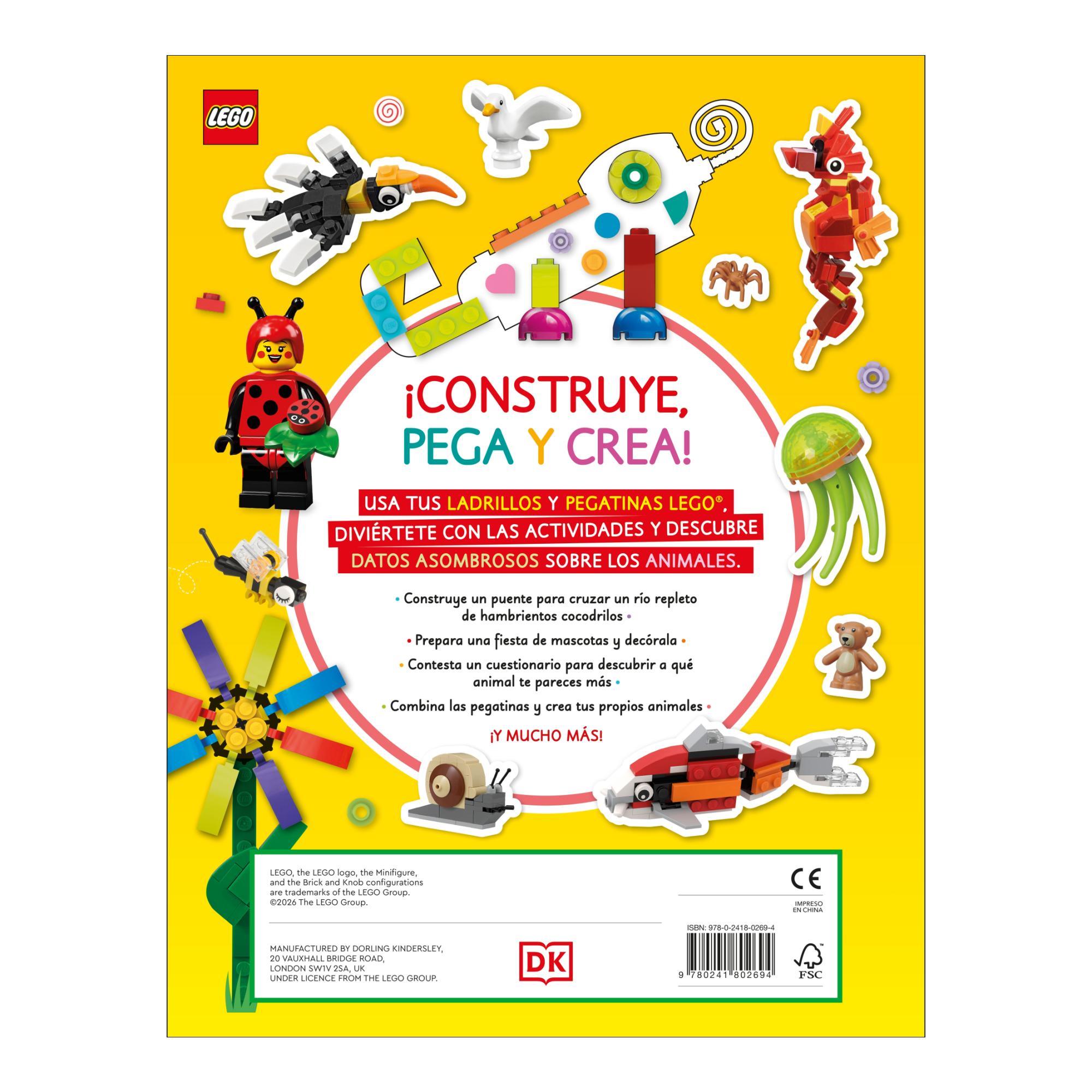 LEGO Ideas Libro de Actividades: Animales: ¡Todo lo que necesitas son piezas Lego® y este libro! Más de 500 pegatinas (Capa mole) 8
