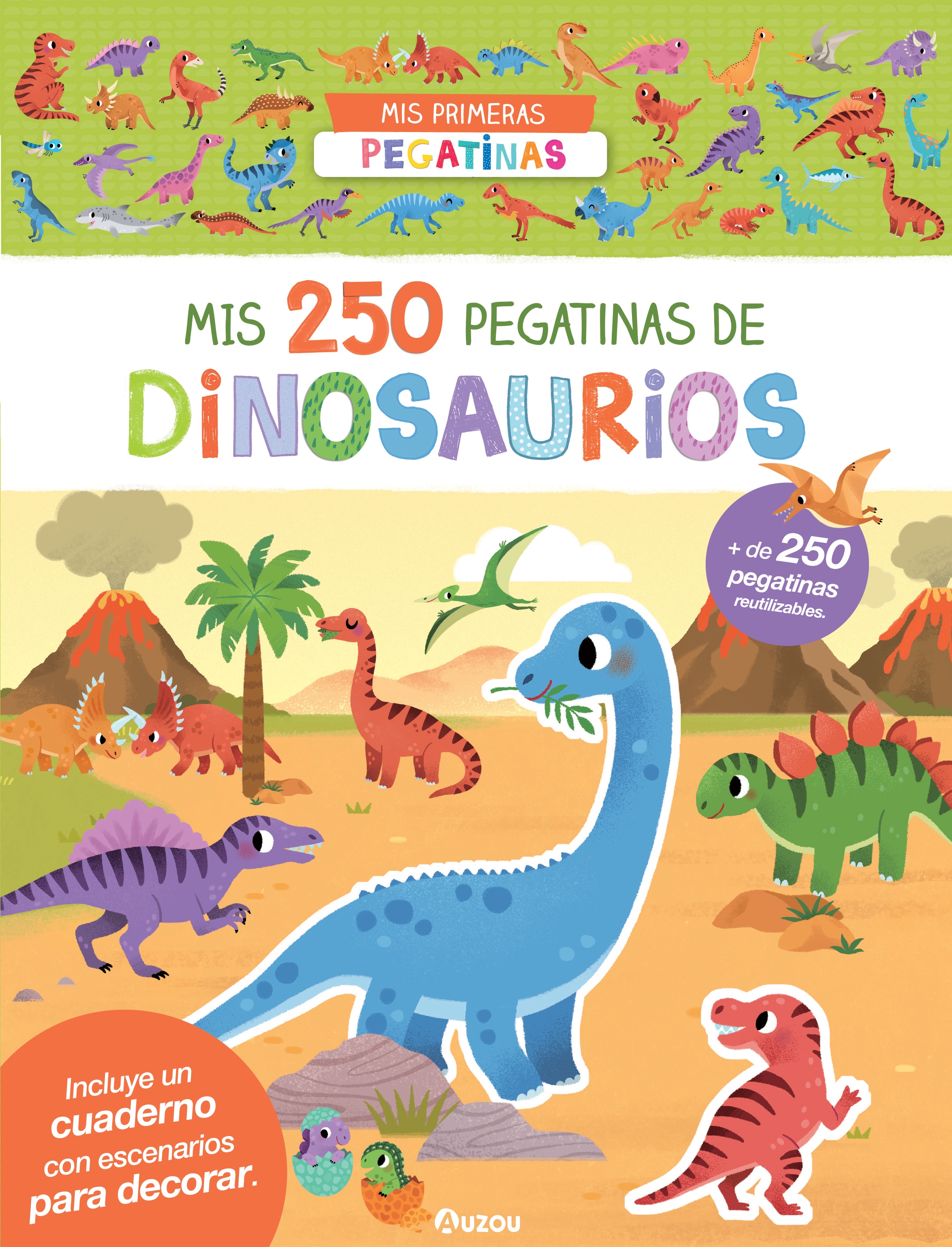 Imagen 0 de MIS 250 PEGATINAS. DINOSAURIOS (Tapa blanda)