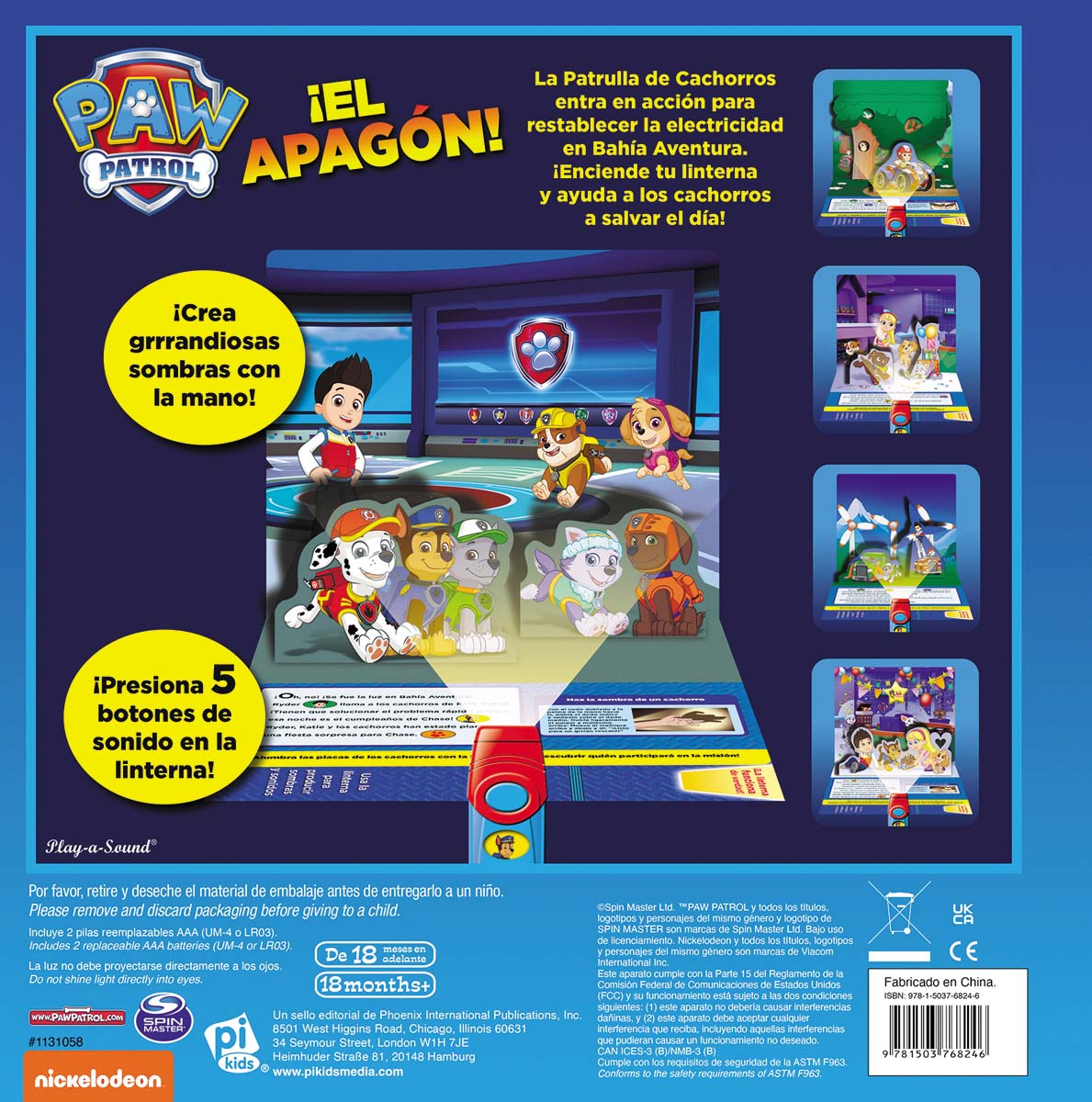 Imagen 2 de EL APAGÓN. LIBRO CON LINTERNA PATRULLA CANINA. FAB  (Tapa dura)