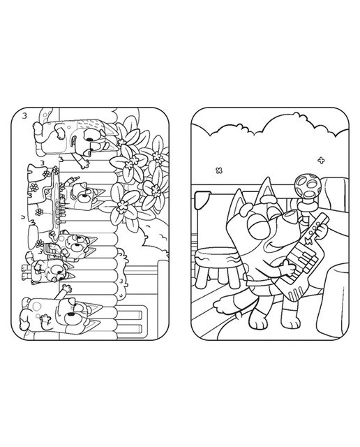Bluey. Actividades - Juega y diviértete. Libro para colorear a Bluey y sus amigos. 64 dibujos fáciles y bonitos (edición en español): U  (Tapa blanda) 3