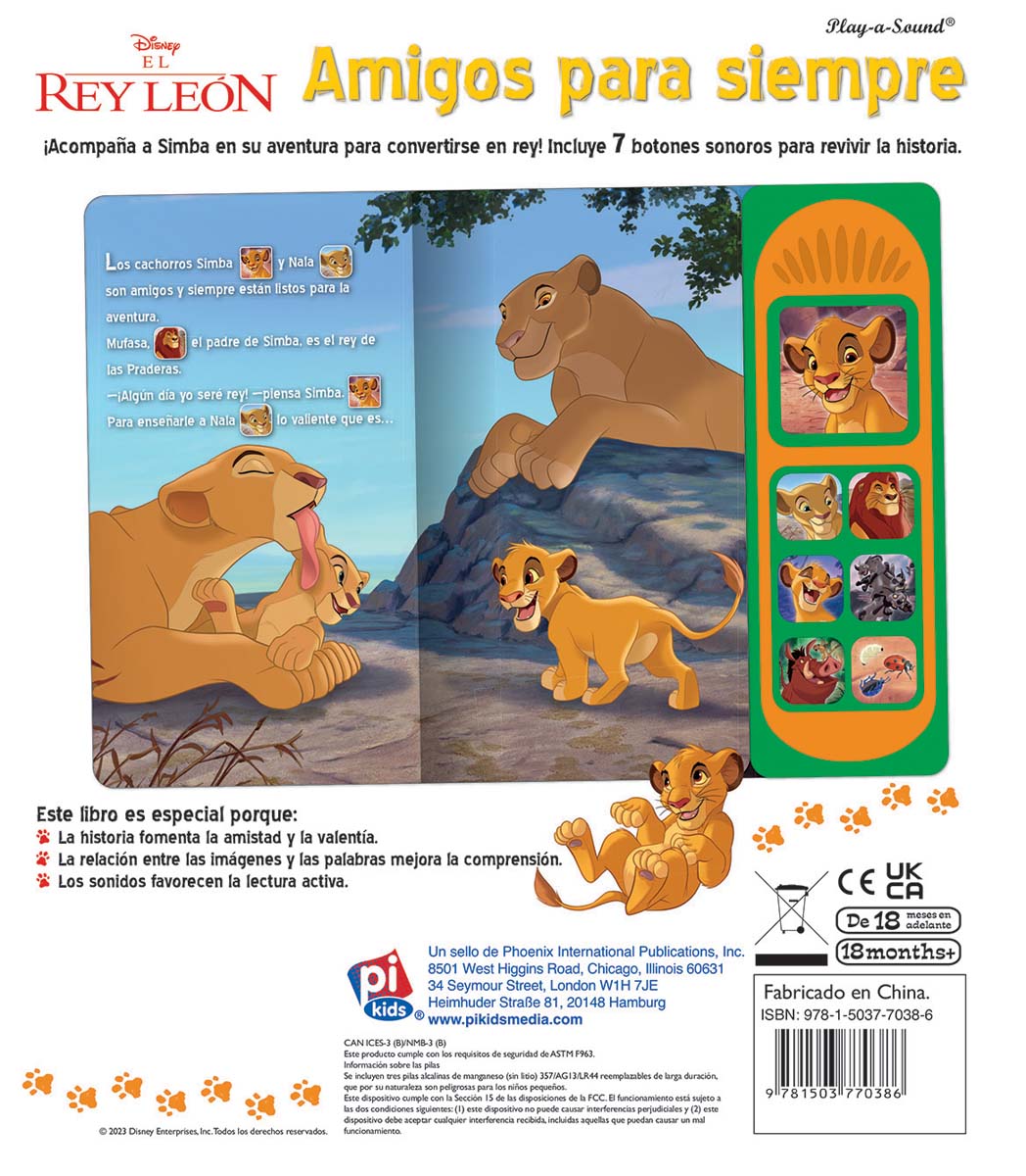 AMIGOS PARA SIEMPRE. EL REY LEÓN DISNEY. 7B LSB  (Tapa dura) 2