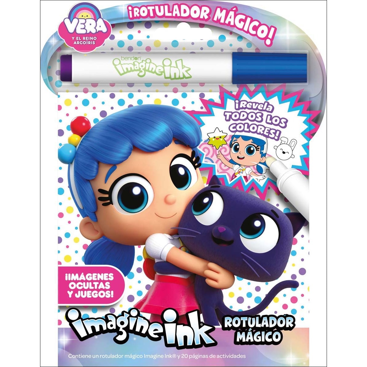 Imagen 1 de Vera y el Reino Arcoíris. Rotulador mágico: Libro de colorear y actividades con rotulador mágico  (Tapa blanda)