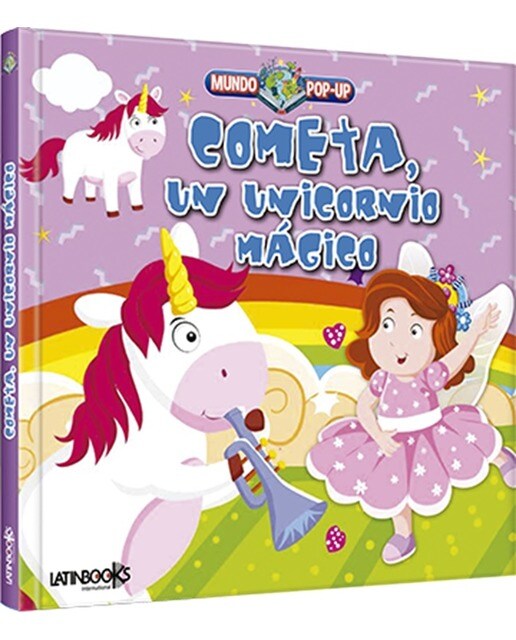 Mundo pop-up cometa un unicornio magico