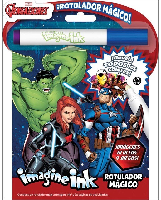 Los Vengadores. Rotulador mágico: Libro de colorear y actividades con rotulador mágico