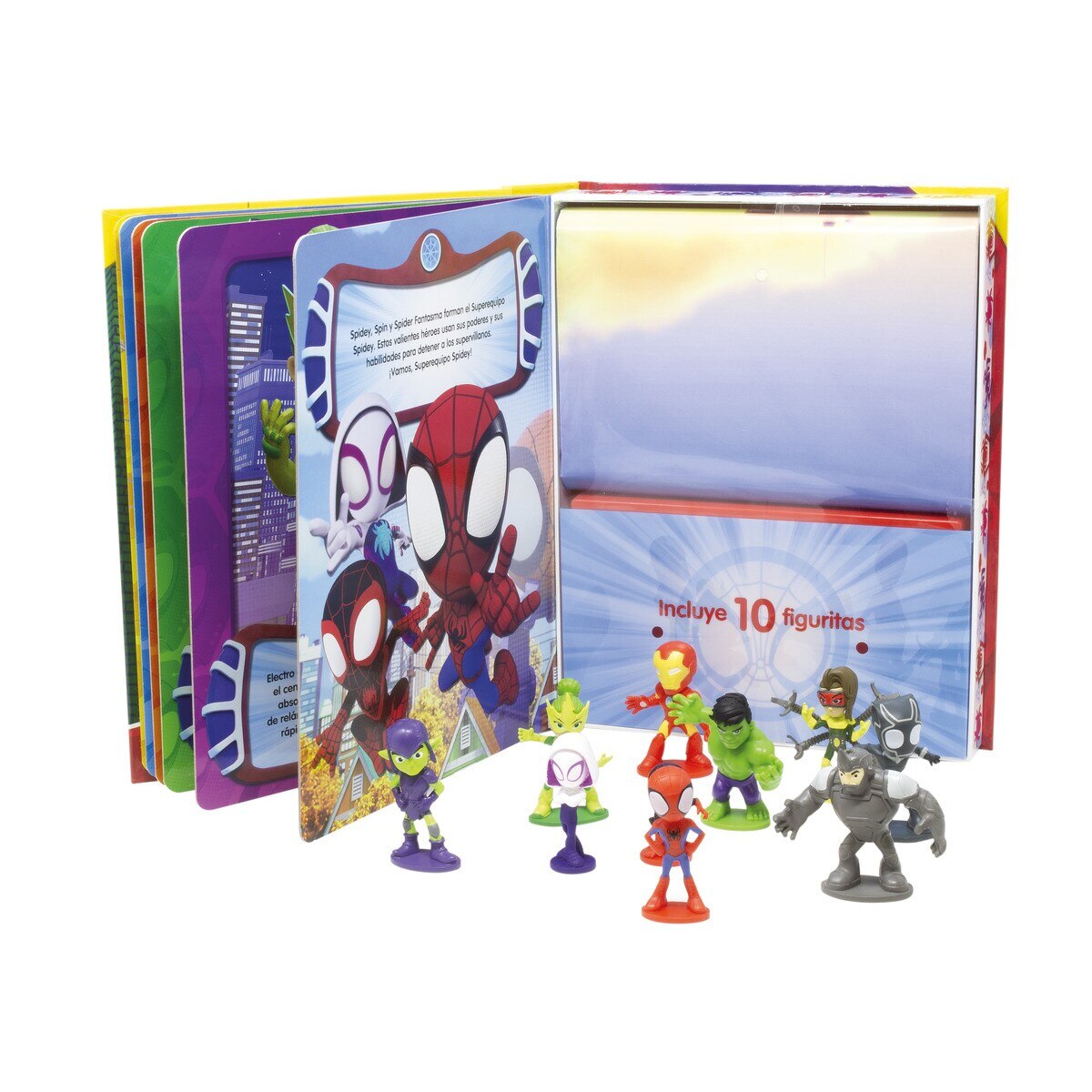 Spidey y su superequipo. Libroaventuras: Incluye un cuento, figuritas y un tapete 4