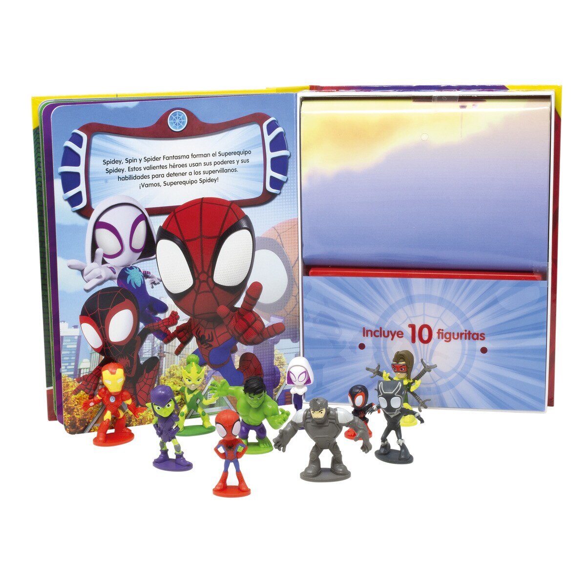 Spidey y su superequipo. Libroaventuras: Incluye un cuento, figuritas y un tapete 5