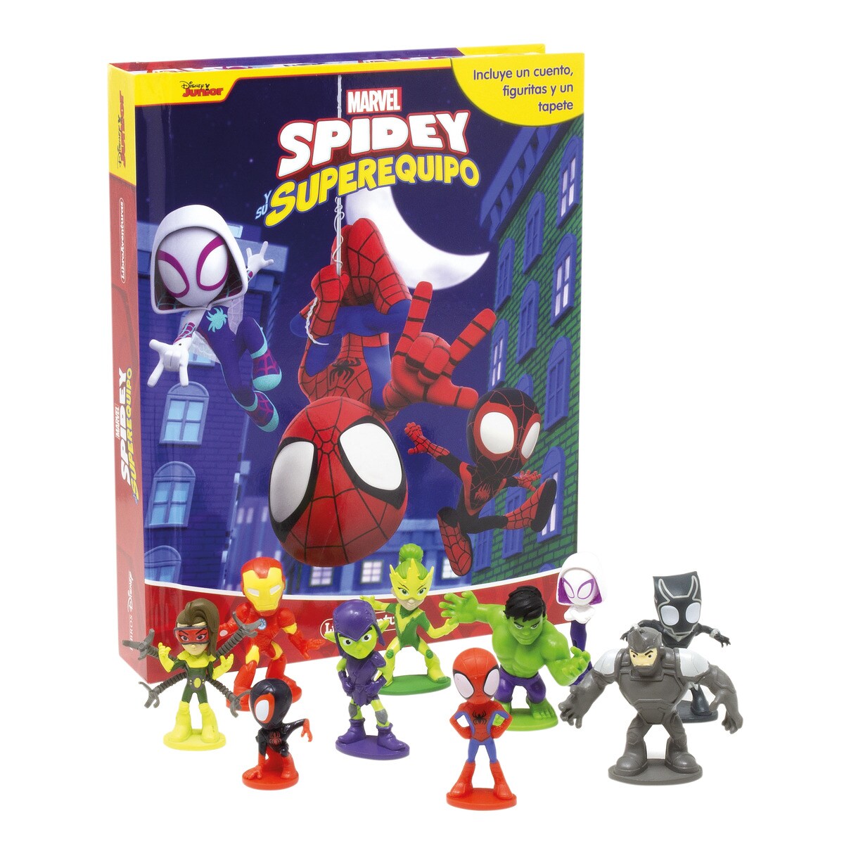 Spidey y su superequipo. Libroaventuras: Incluye un cuento, figuritas y un tapete 6