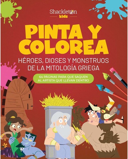 Pinta y colorea héroes, dioses y monstruos de la mitología griega: 64 páginas para que saquen al artista que llevan dentro | Descubre e