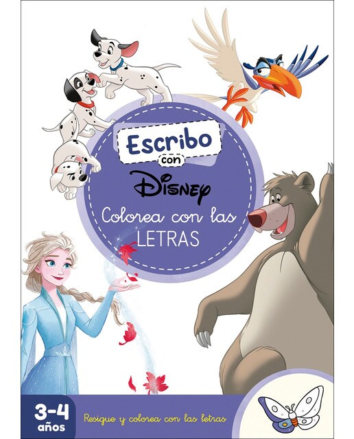 Imagen 1 de Escribo con Disney. Colorea con las letras (Disney. Primeros aprendizajes): Con letras y figuras para reseguir (Tapa blanda)