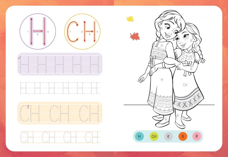 Imagen 6 de Escribo con Disney. Colorea con las letras (Disney. Primeros aprendizajes): Con letras y figuras para reseguir  (Tapa blanda)