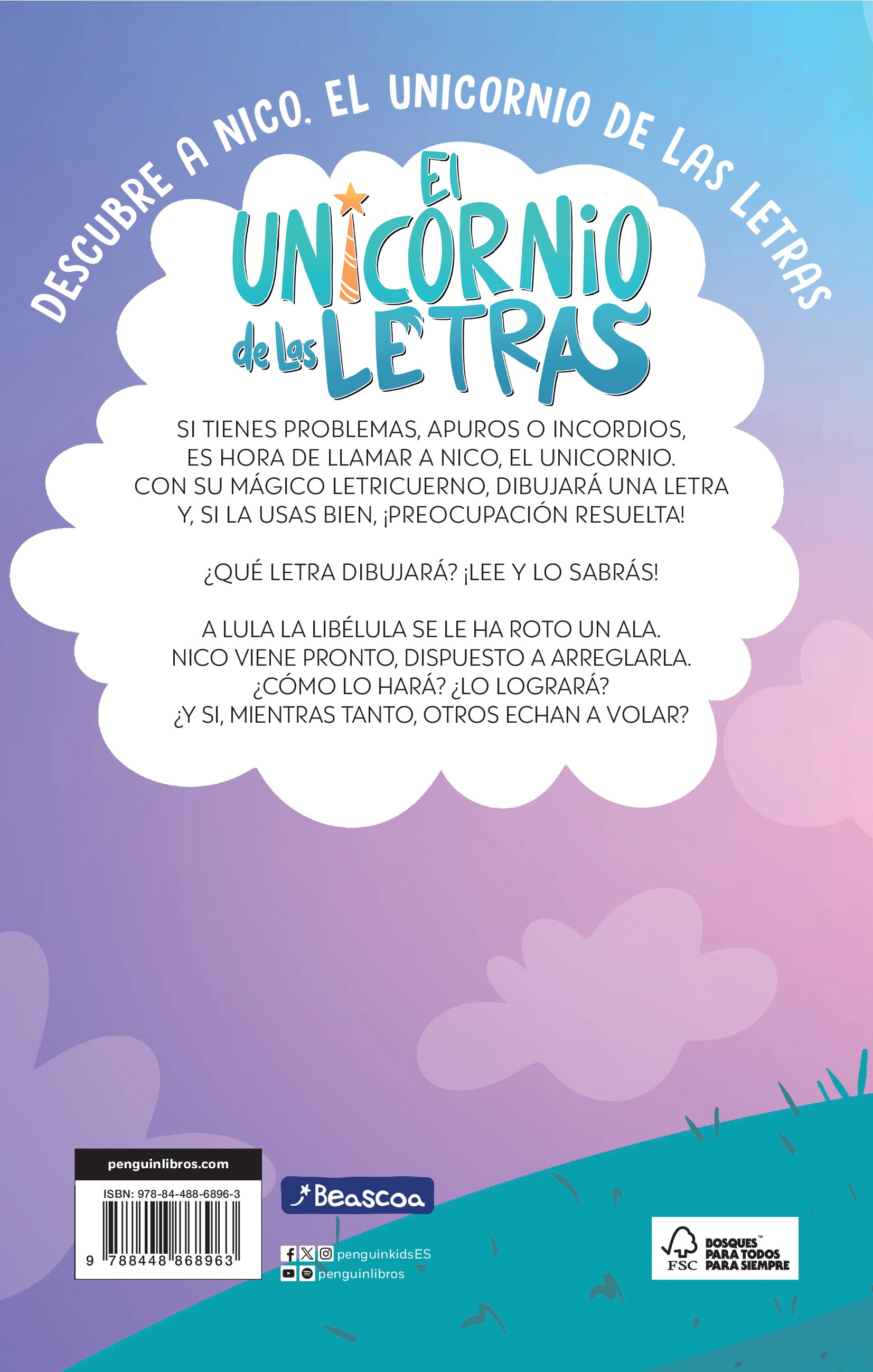 El unicornio de las letras 1 - Una libélula sin volar y un invento genial: Aprender a leer con MAYÚSCULAS (a partir de 5 años)  (Tapa blanda) 2