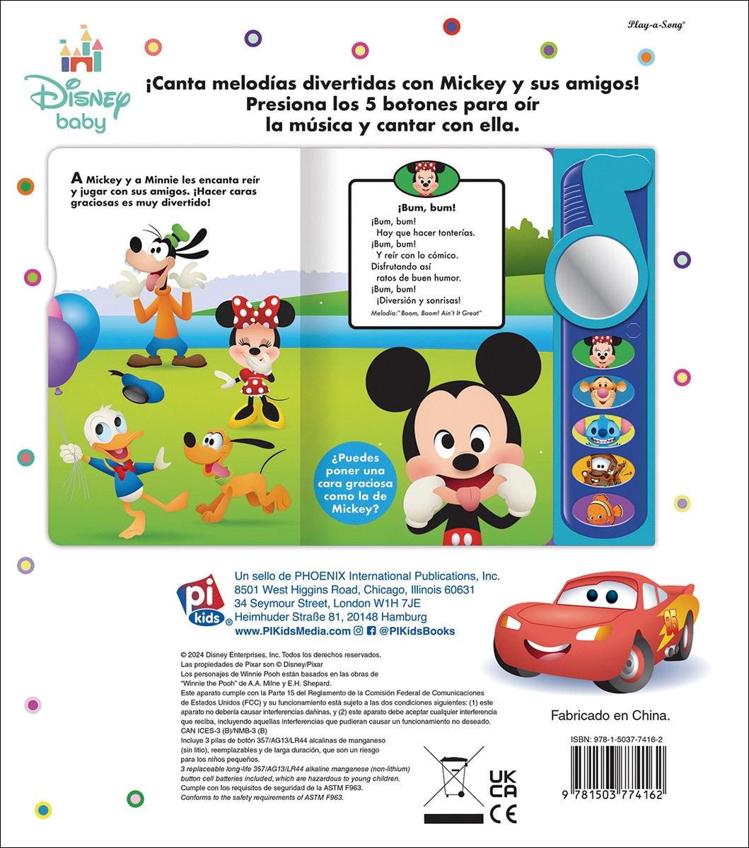 CANCIONES PARA REÍR DISNEY BABY NOTA MUSICAL CON ESPEJO  (Tapa dura) 2