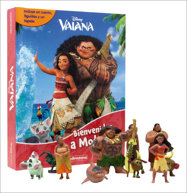 Vaiana. Bienvenidos a Motunui. Libroaventuras: Incluye un cuento, figuritas y un tapete
