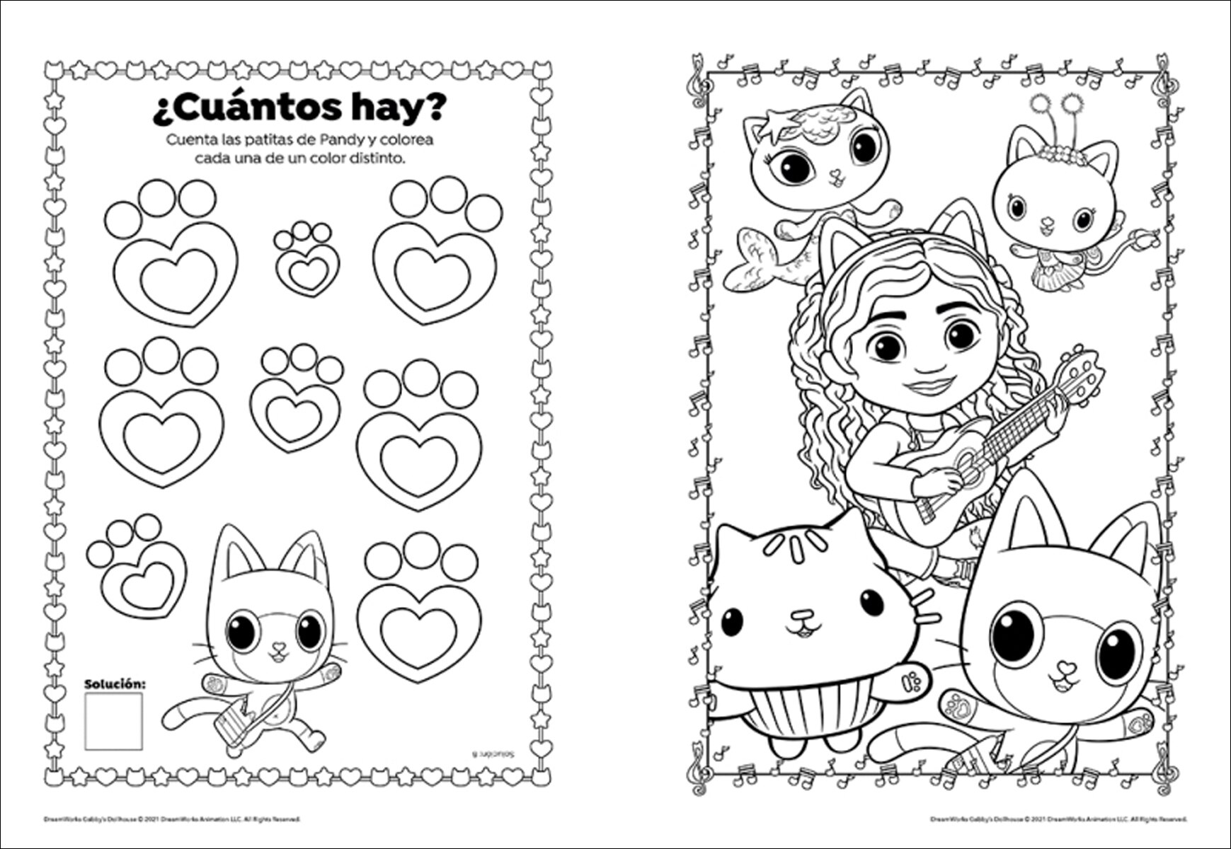 Imagen 4 de La casa de muñecas de Gabby. Actividades - Libro de colorear con actividades: (Regalo: Juego de memoria al final del libro)  (Tapa blanda)