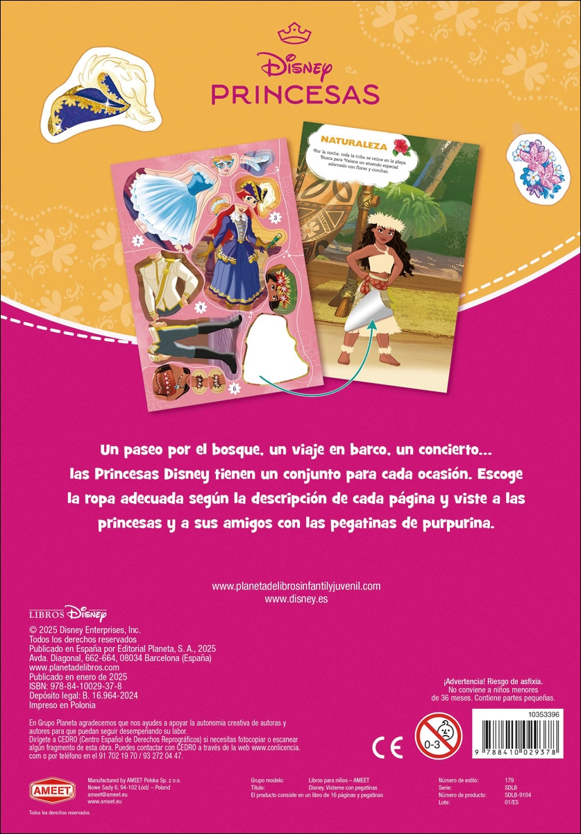 Princesas. Vísteme con pegatinas 3