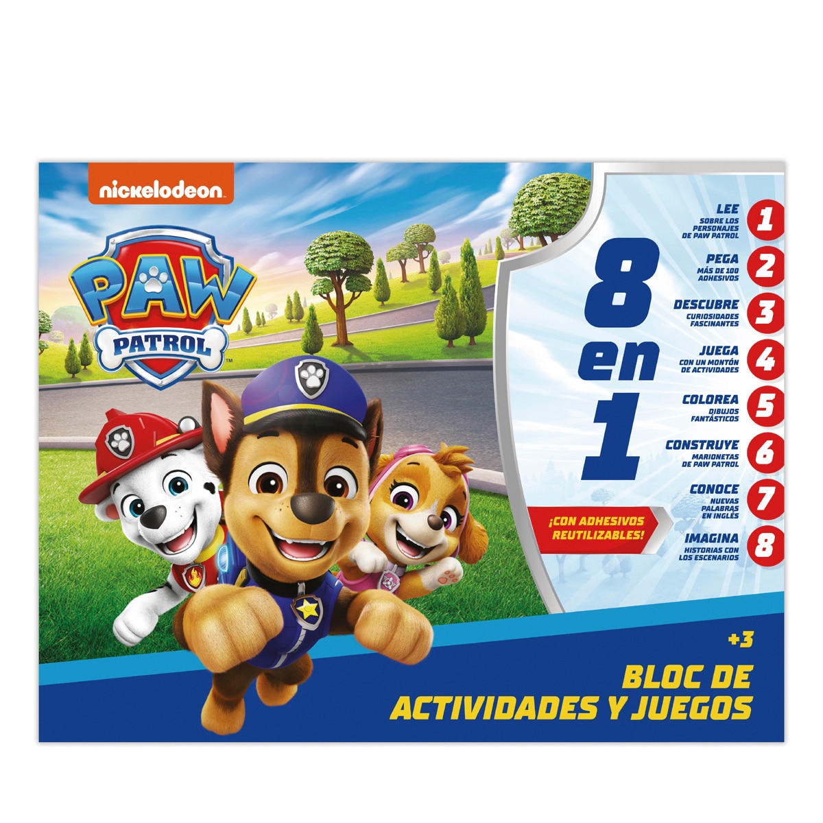 Imagem 0 de BLOC DE ACTIVIDADES Y JUEGOS 8 EN 1 - PATRULLA CANINA