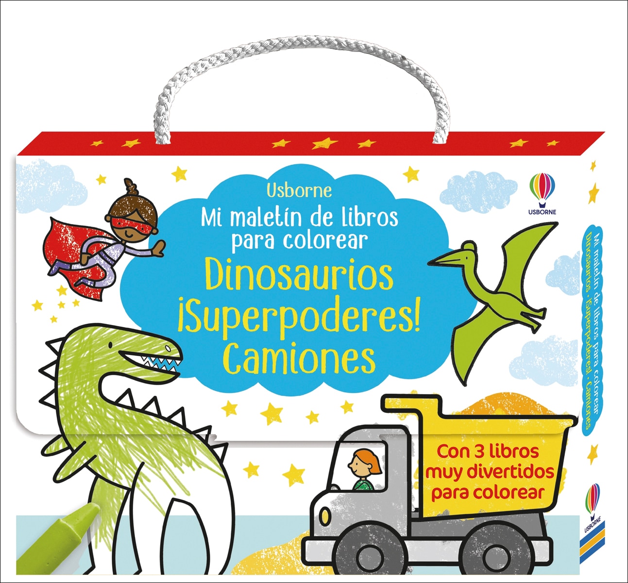 Imagem 0 de Mi maletín de libros para colorear 2 - Dinosaurios, ¡Superpoderes!, Camiones