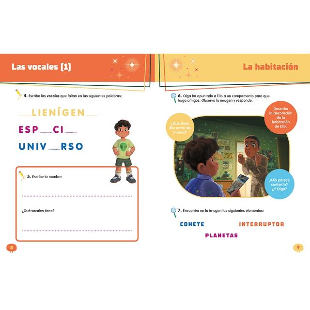 Elio. (4-5 años) (Disney. Cuaderno de vacaciones): Escritura · Emociones · Matemáticas · Explorar el mundo (Capa mole) 2